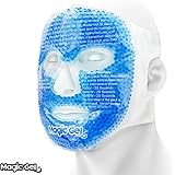 Premium Face Cooling Mask - Gel Pack for Headaches, for Skin, Sleep and Ice Pack for puffy eyes, By Magic Gel