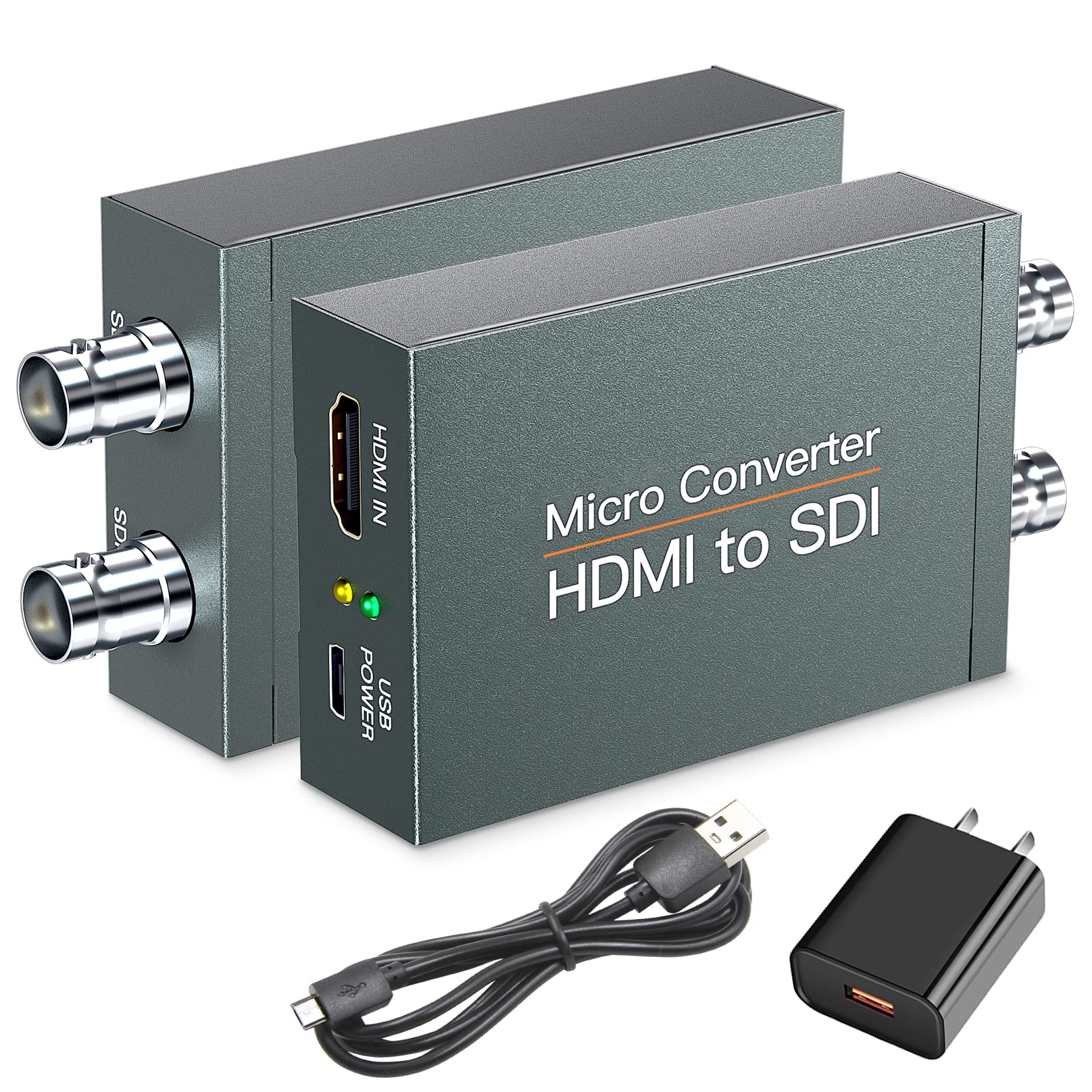 Photo 1 of HDMI to SDI, HDMI to 3G-SDI/HD-SDI Converter, Audio Embedder 2 Way SDI Converter Dual SDI Output Adapter Support 1080P for Camera Home Theater