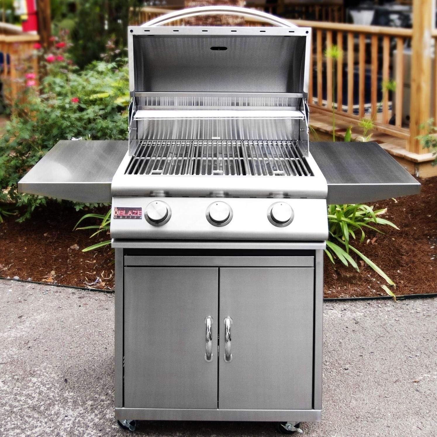 review Blaze 25-inch Grill (BLZ-3-NG-BLZ-3-CART), Freestanding, Natural Gas