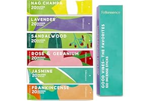 Folkulture Cruelty Free & 100% Natural Incense Sticks (6 Variants - 120 Sticks) - Charcoal Free Scent Stick - Holy Inscents f