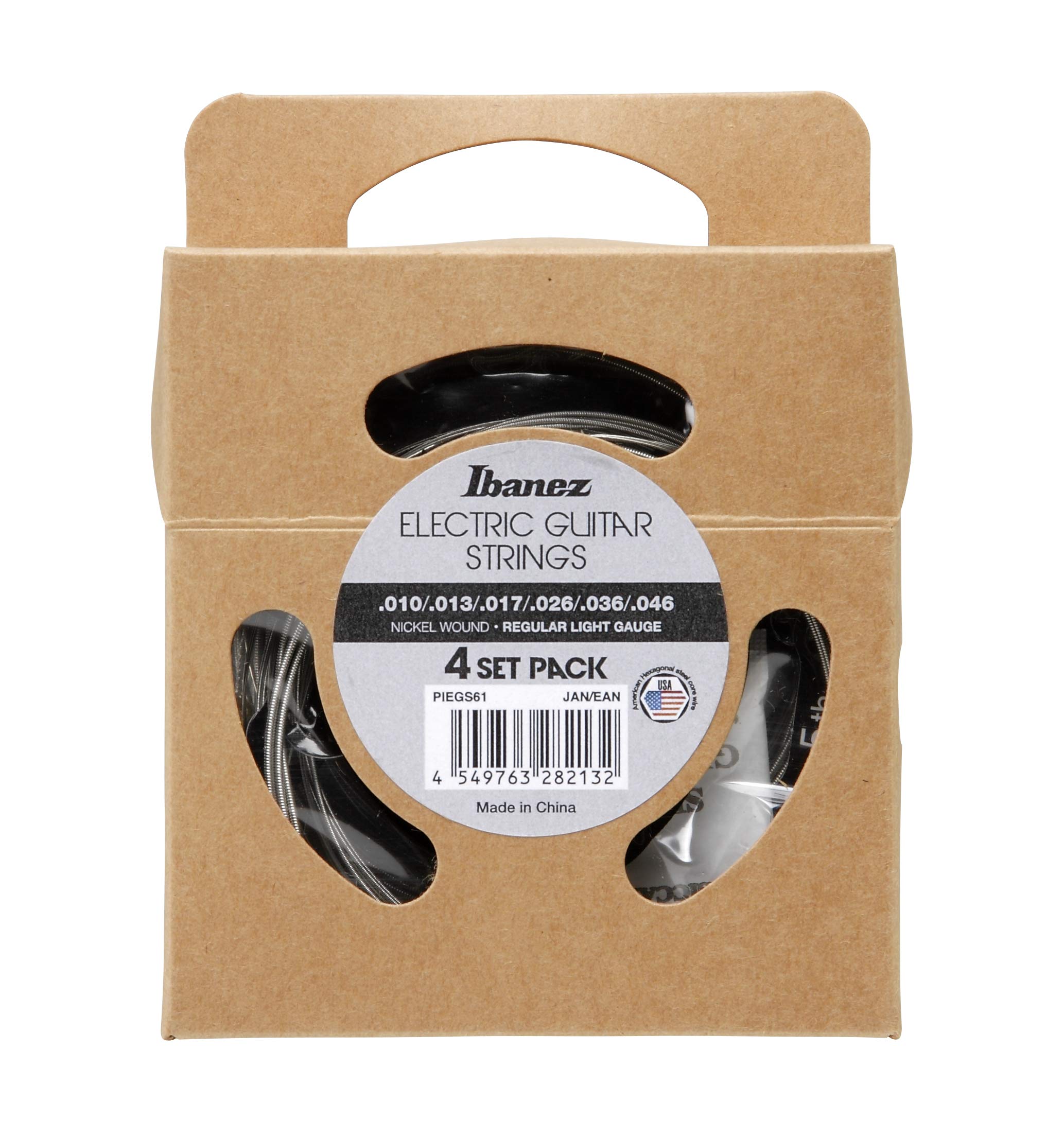 Ibanez PIEGS61 Electric Guitar Strings - 4 Set Pack, Nickel Wound