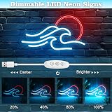 Anywin Wave Neon Sign Sunrise Sunset LED Wall Decor USB Battery Powered view 5