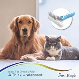 Fur Magic Dematting Comb for Dogs — Double Row Stainless Steel Pins view 5