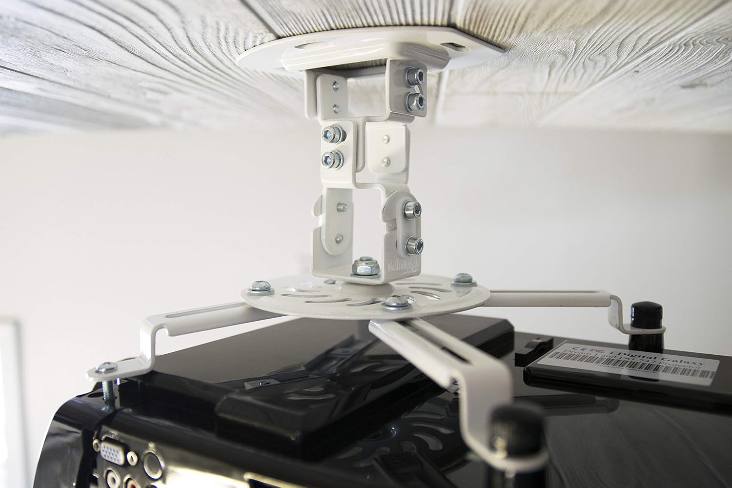 VIVO Universal Adjustable White Ceiling Projector, Projection Mount Extending Arms Mounting Bracket (MOUNT-VP01W): Electronics