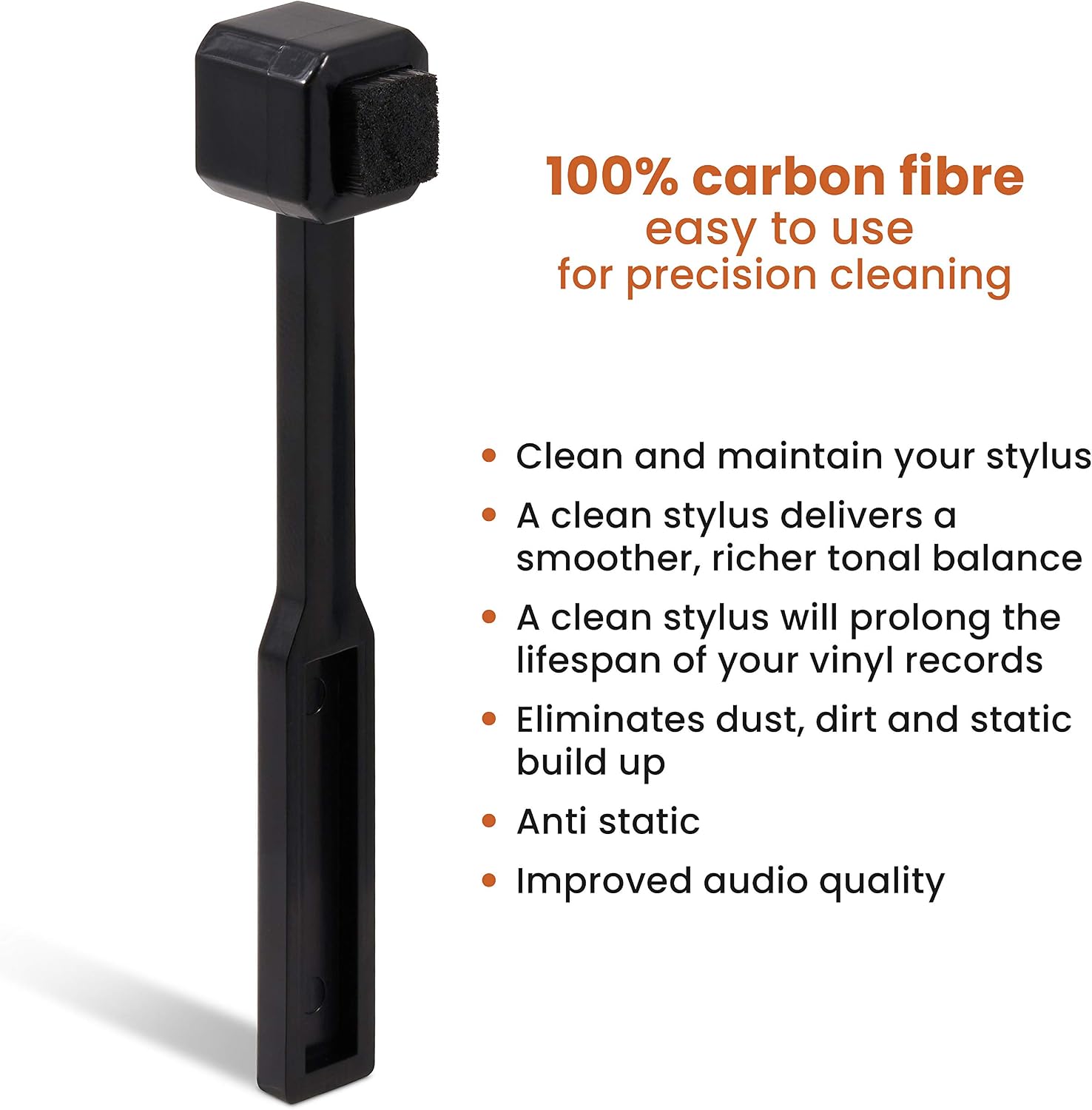 Legend Vinyl Turntable Stylus Cleaning Kit, Carbon Fibre Stylus Brush - Image 3