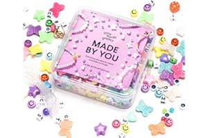 Little Words Project Bead Kit, DIY Bracelet Making Kit, Includes Colorful and Novelty Beads, Letter Blocks, String, Instruction Booklet & More, Fun & Creative Gift for All Ages Create Custom Bracelets