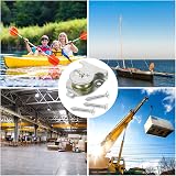 Jubaopen 3PCS Mounted Pulley Block 190kg Load Single Crane Ball Bearing Swivel view 7