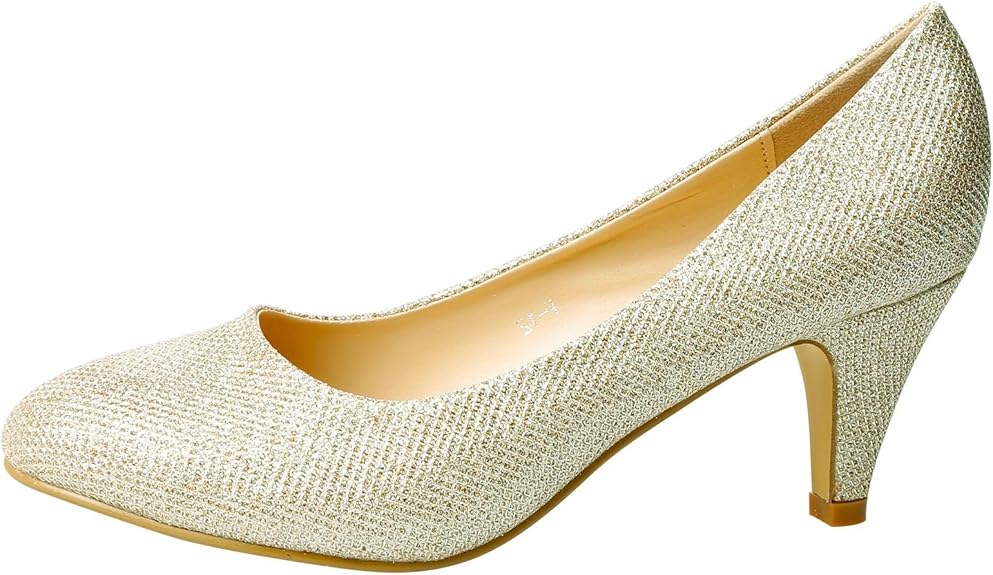 ByPublicDemand Leona Womens Mid Heel Slip On Court Shoe ByPublicDemand Leona Womens Mid Heel Slip On Court Shoe