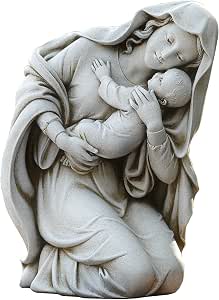 Joseph's Studio Gartenstatue ‚Our Lady Of Grace‘ – Geschnitzte Religiöse Outdoor-Dekoration, 36,2 Cm, Aus Wetterfestem Harz
