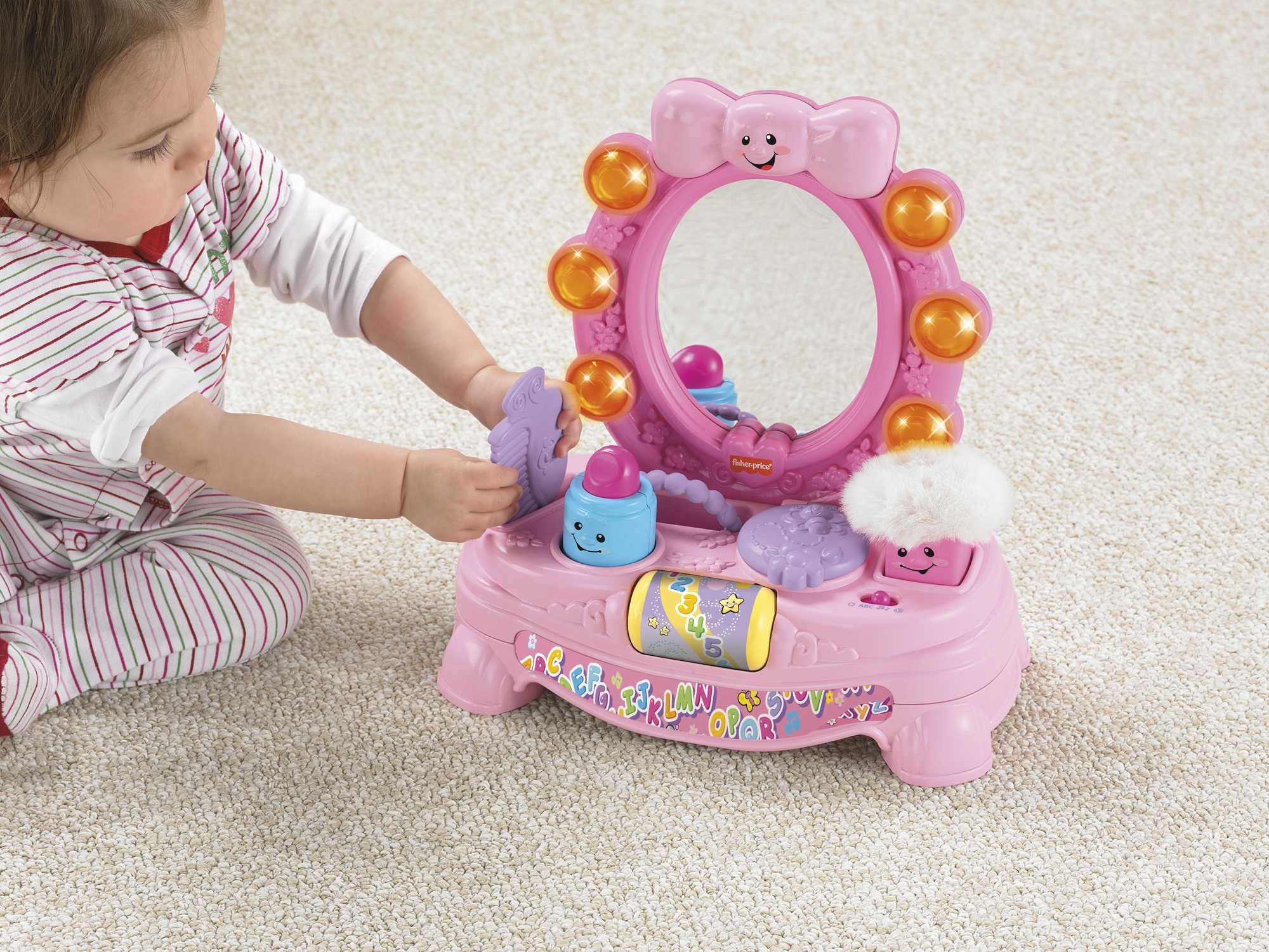 Fisher-Price Baby & Toddler Toy Laugh & Learn Magical Musical Mirror Pretend Vanity Set for Infants Ages 6+ Months (Amazon Exclusive)