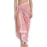parihan Swimsuit Beach Sarong Cover Ups for Swimwear Women-Hand Print Wrap Skirt