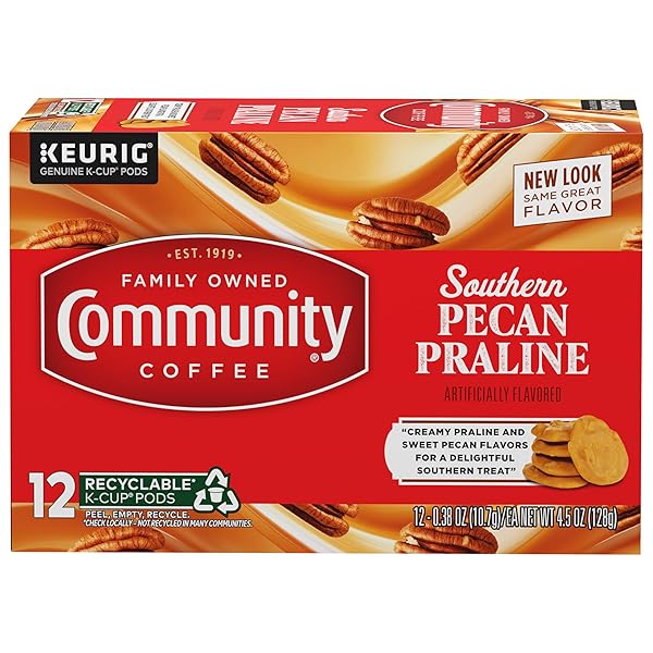 COMMUNITY COFFEE SOUTHERN PECAN PRALINE FLAVORED 12 COUNT...