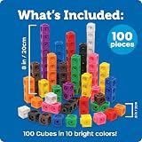 Learning Resources MathLink Cubes 100 Pieces Ages 5+ Counting Blocks Addition view 6