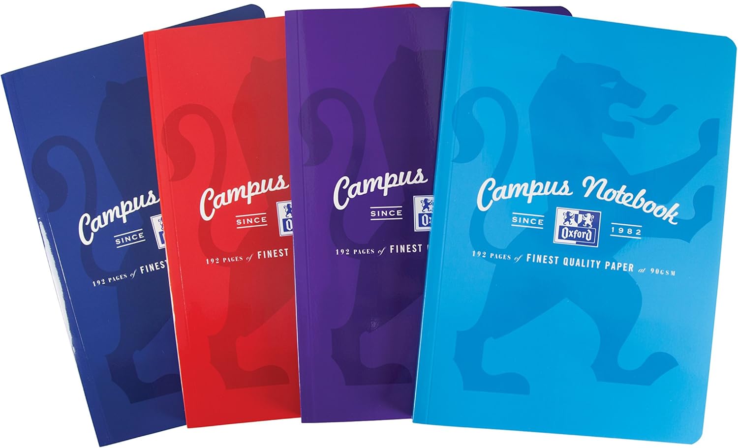 Oxford Campus, A4 Notebook Hardcover, Lined, Assorted Colours, Pack of