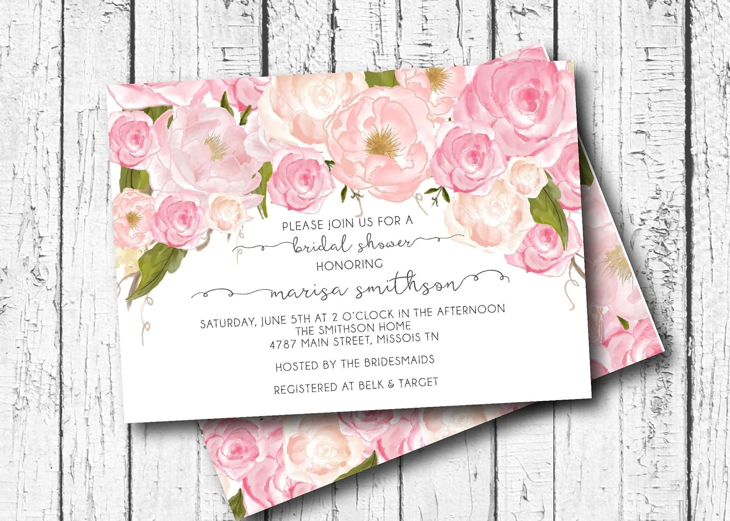 pink roses baby shower