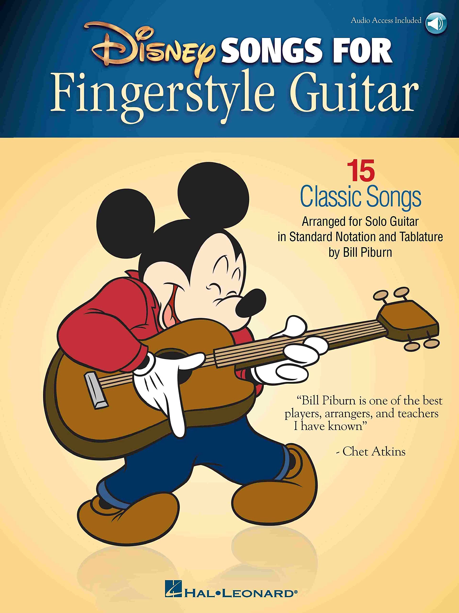 Disney Songs For Fingerstyle Guitar: 15 Classic Songs Arranged by Solo Guitar in Standard Notation and Tablature