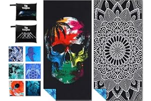 YONGOES 2 Pack Microfiber Lightweight Thin Beach Towel Sand Free Quick Dry Super Absorbent Large Towels for Swimming Pool Yoga Gym Travel Vacation Beach Accessories Essentials for Adults