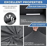 XINEAGE 3 Seater High Stretch Jacquard Slipcover Dark Gray view 3