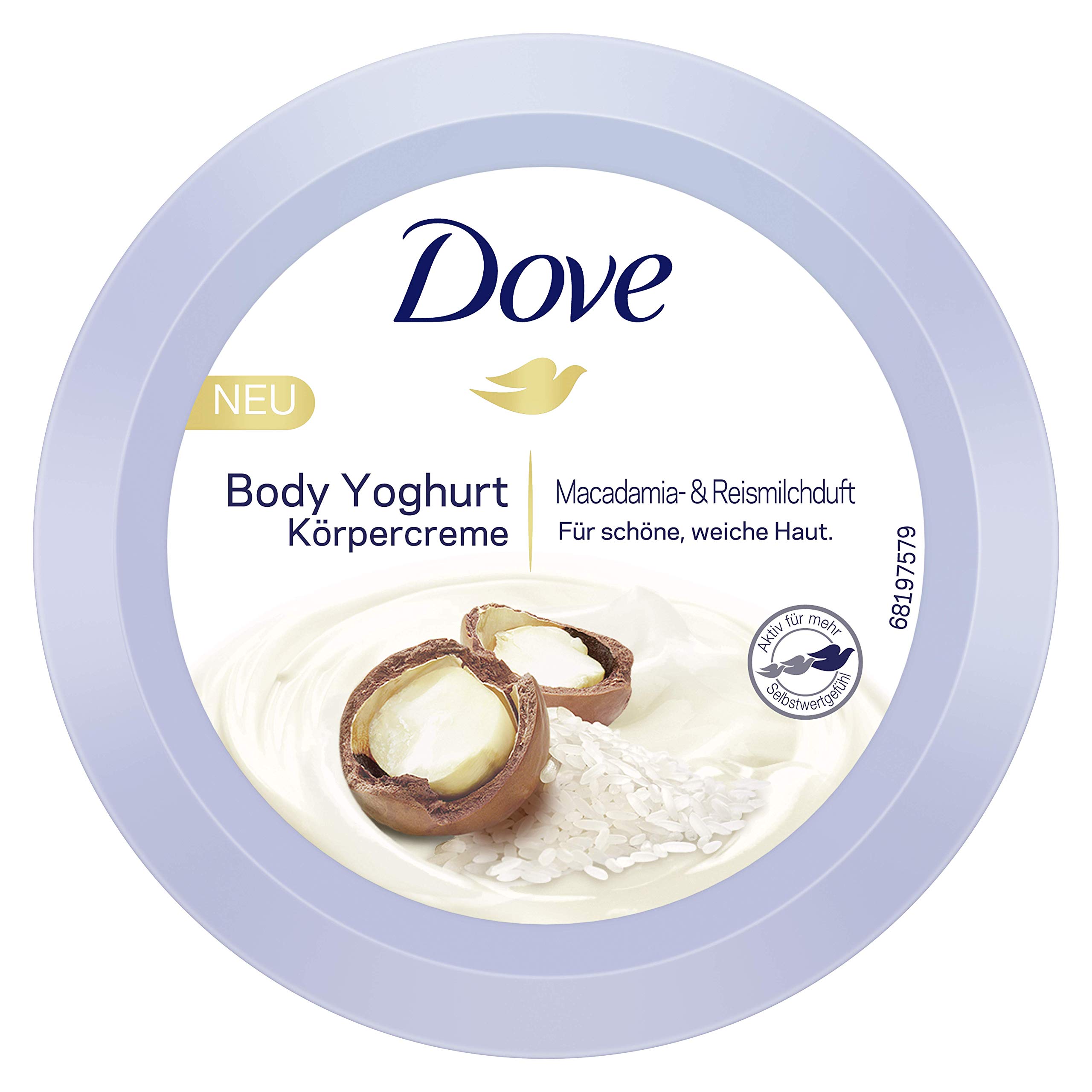 Dove Body Yoghurt Body Cream with Macadamia & Rice Milk Fragrance 250ml