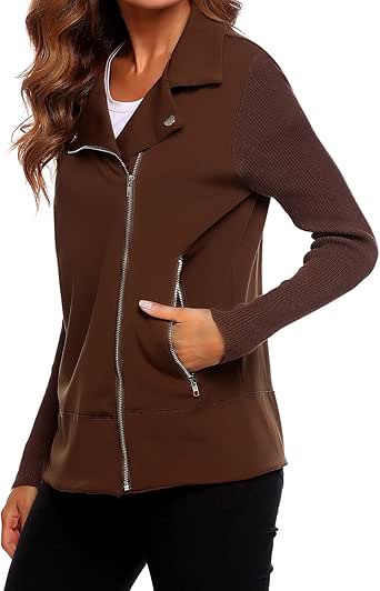 Download EASTHER Women's Winter Full Zip Up Fleeces Hooded ...