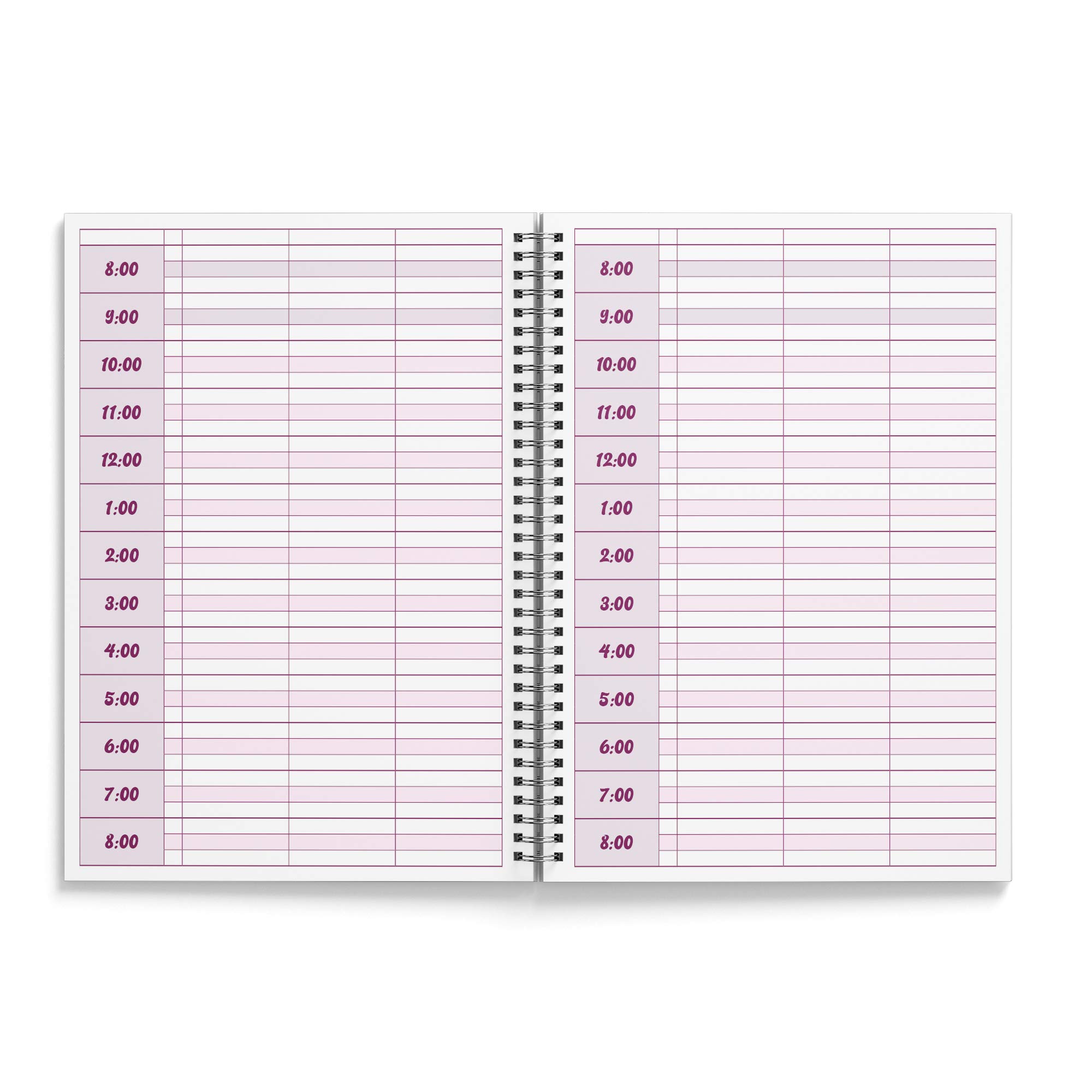 Appointment Book 1 Year 52 Week Diary Beauty Salon Therapist Spa Nail Massage A5