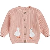 Kids Toddler Girl Boy Cardigan Infant Newborn Little Girls Long Sleeve Knit Sweater Fall Winter Duck Goose Outfit