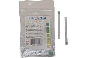 pH 3-6 Short Range Test Strips [Bag of 50 Strips] for Testing Sushi Rice, Salsa, and Kefir