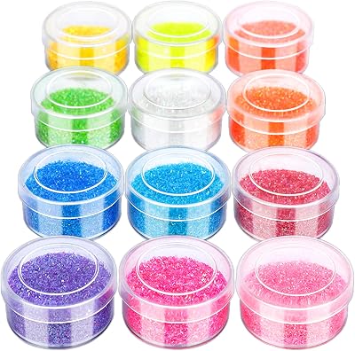 Fandamei Arts & Crafts Glitter 12 Colors Extra Fine Face Nail Craft
