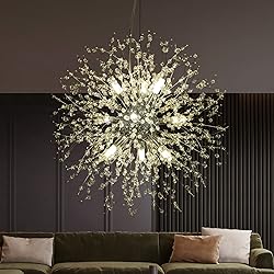 Modern Crystal Chandeliers Firework, 9-Light Chrome
