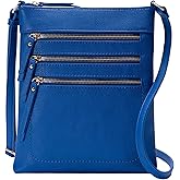 Solene Crossbody Bag Functional Multi Pocket Messenger Purse Top Zip Closure Shoulder Handbag With Adjustable Strap