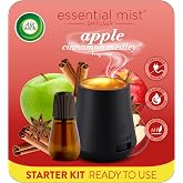 Air Wick Essential Mist Starter Kit, Apple Cinnamon, Fall Scent, 2ct | Air Wick Essential Mist diffuser, home fragrance diffuser &amp; room freshener; Apple Cinnamon refill infused with essential oils