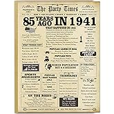 LiuuLi Funny 85th Birthday Card for Men Women,Happy 85 Year Old Birthday Gift for Dad Mom Wedding Anniversary,Giant Bday Decorations Card for Grandma Grandpa