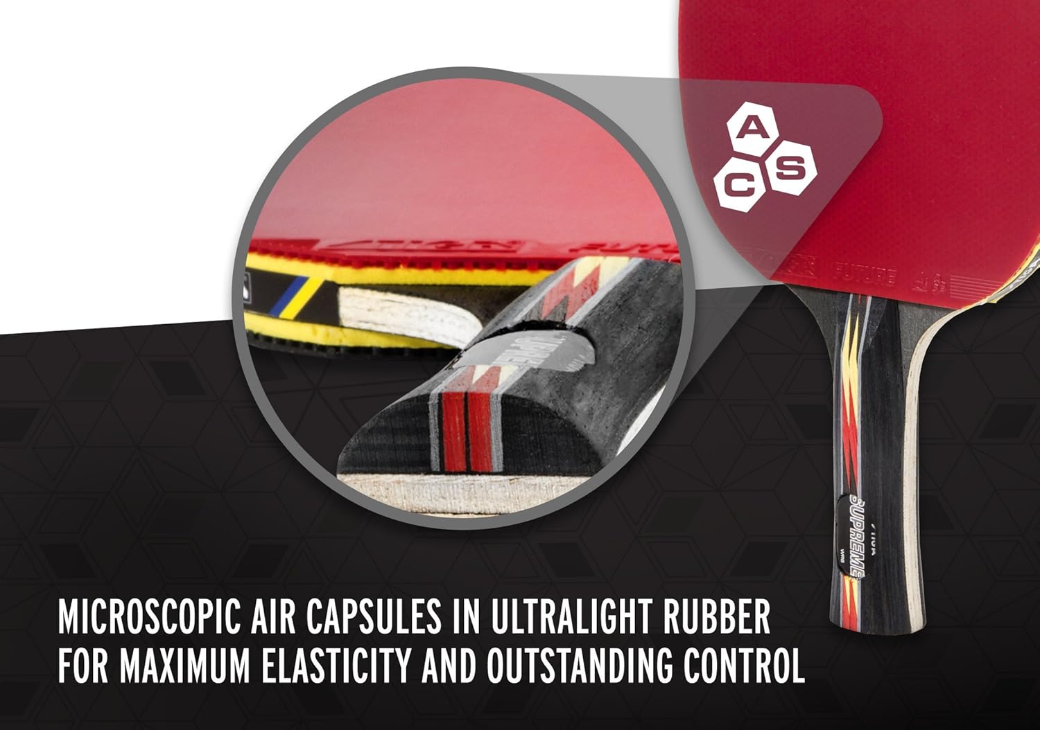 STIGA Supreme Performance-Level Table Tennis Racket made with ITTF Approved Rubber for Tournament Play - Features STIGA ACS for Control and Speed : Top Ping Pong Paddle : Sports & Outdoors