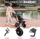 Kinderkraft AVEO Tricycle 9 Months to 5 Years Adjustable Handle Gray view 5