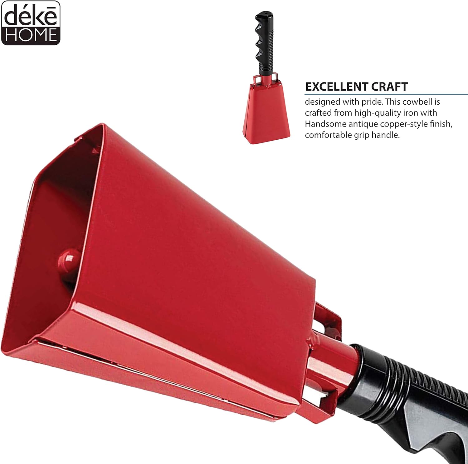 steel cowbell/Noise makers with handles 2 pack 7 in Cow Bell Alarm