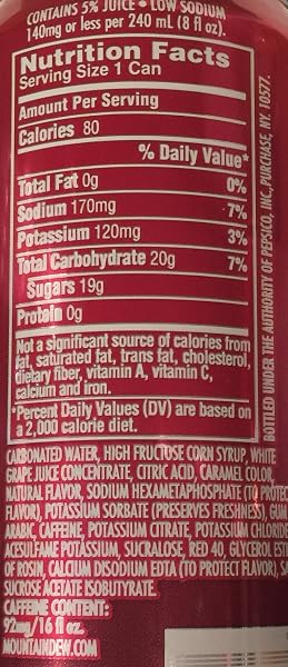 MOUNTAIN DEW KICKSTART – BLACK CHERRY – 16OZ.