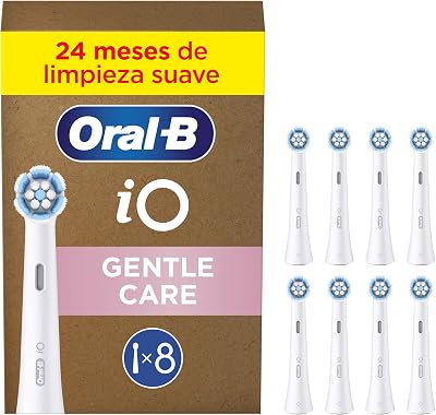 iO Gentle Care Cabezales de Recambio Originales, Blanco, Pack de 8