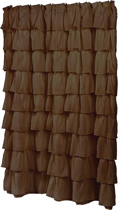 Amazon Com Carnation Home Fashions Carmen Crushed Voile Ruffled