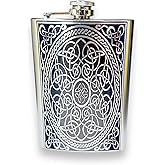 8oz Celtic Design Flask