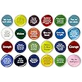 Encouragement Stones, Set of 24 Motivational and Inspirational Quotes and Sayings on Translucent and Opaque Glass Stones, by Lifeforce Glass.