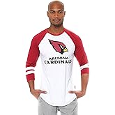 Ultra Game Adults NFL Official Super Soft Raglan Baseball Long Sleeve T-Shirt