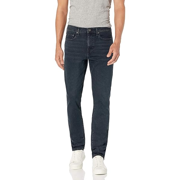 Jean Essentials Slim Homme - Délavé Moyen Élastique - Coupe Adjustée Confort