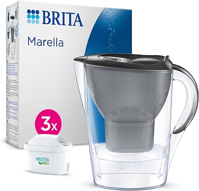 BRITA Marella Water Filter Jug 2.4L with 3 MAXTRA PRO Cartridges