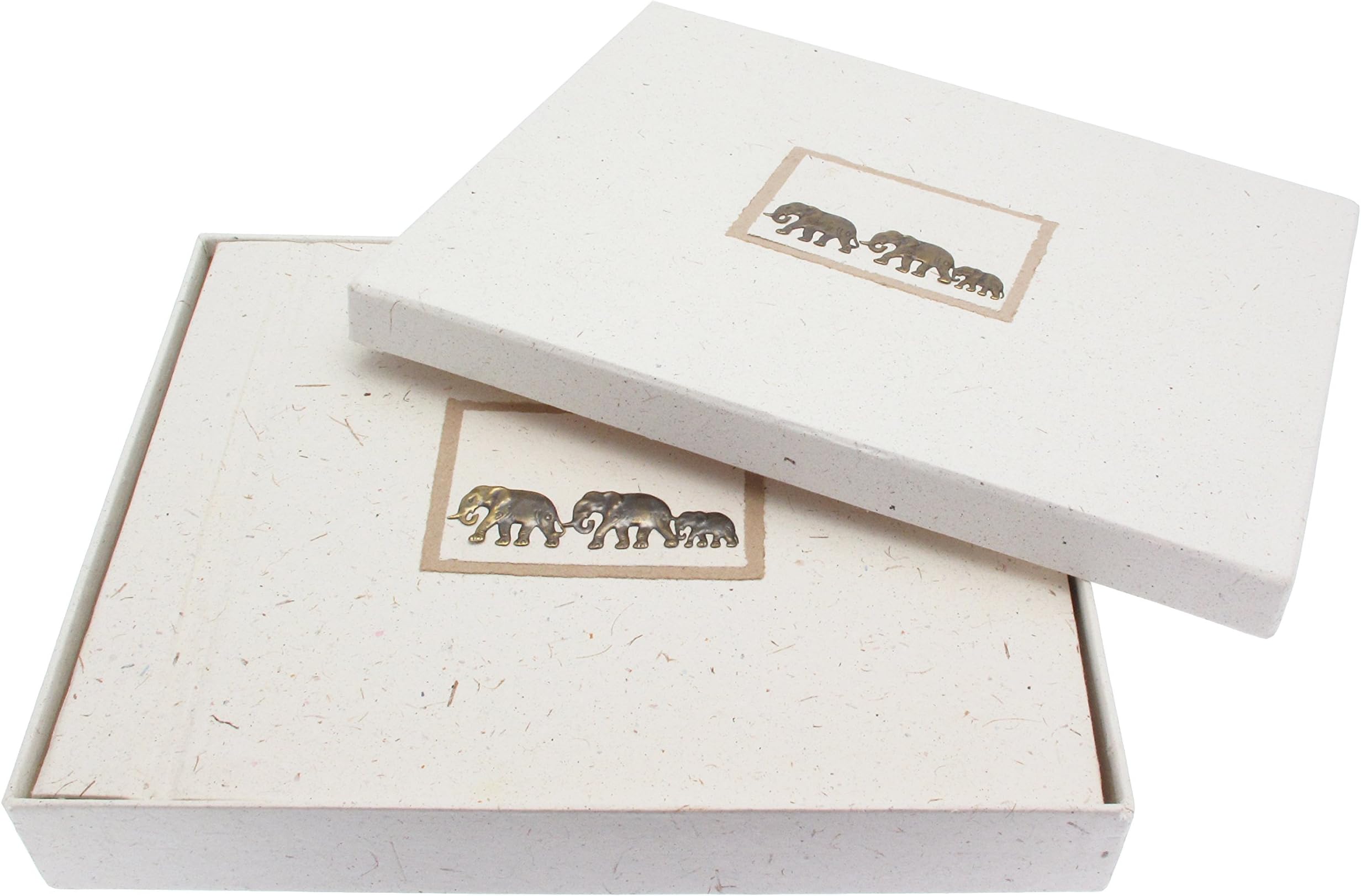 Elephant Dung Photo Album with Gift Box | Recycled Paper and Genuine Elephant Poo | Fair Trade and Handmade | Scrapbooking and Crafting Picture Album (Large)