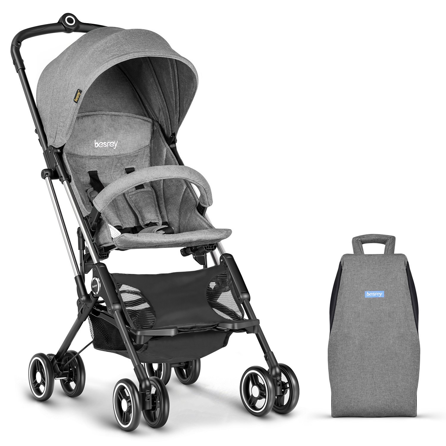 besrey airplane stroller recline