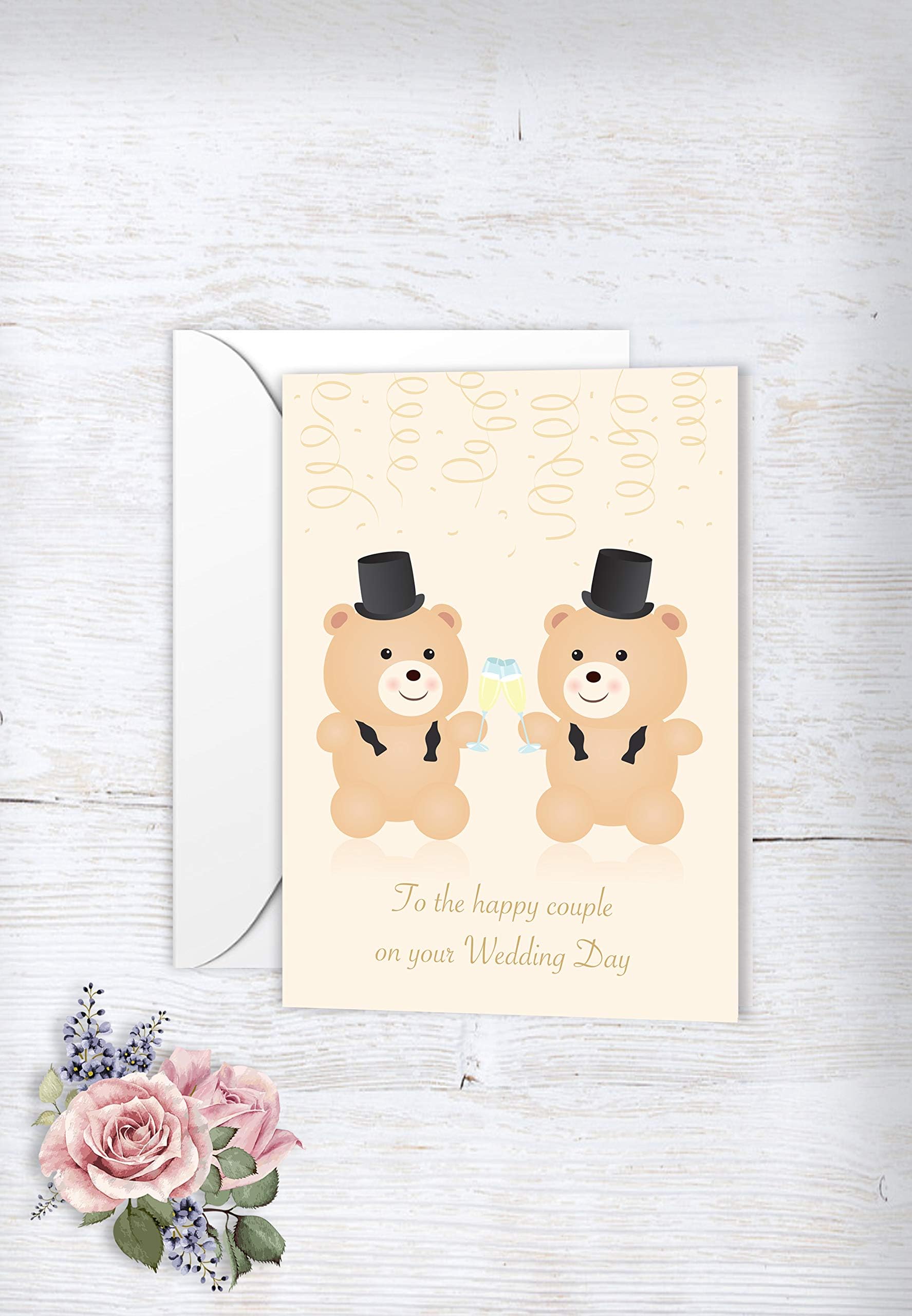 Gay Wedding Card - Teddy Bear Grooms