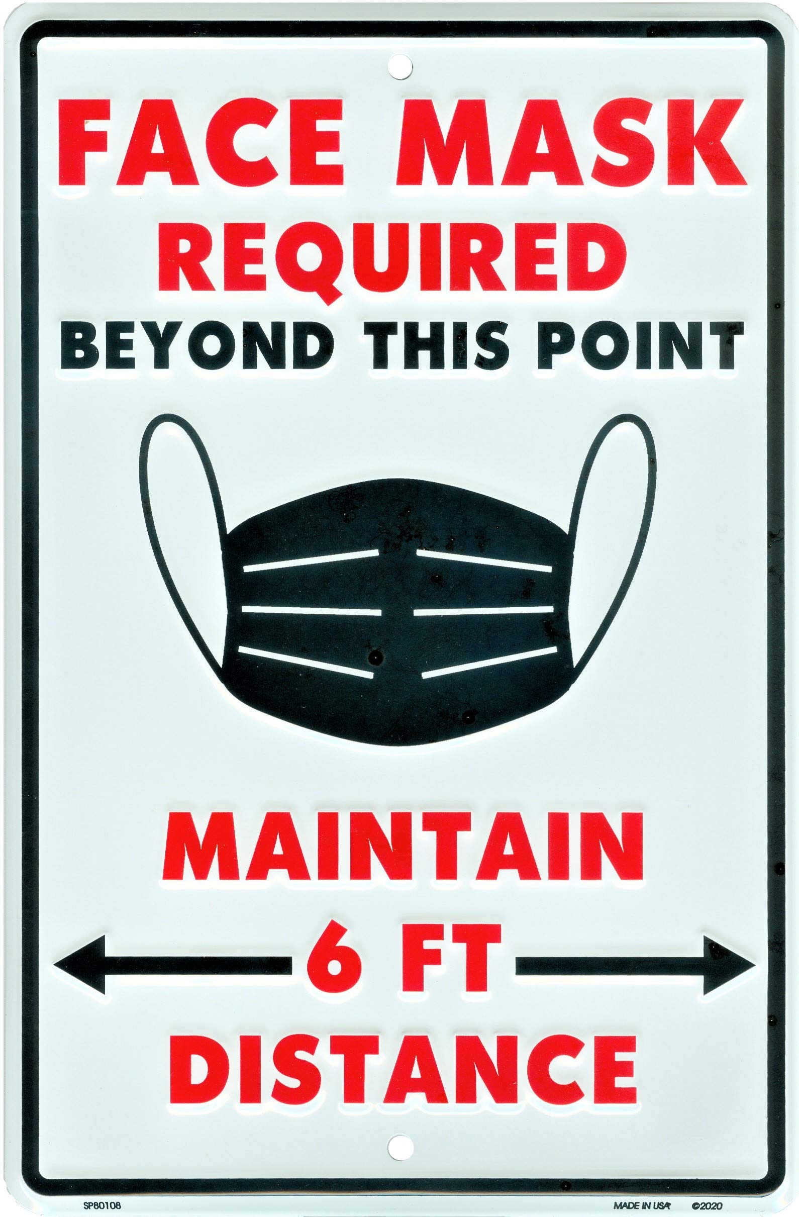 Buy HangTime Face Required Beyond This Point Sign, Social Distancing ...