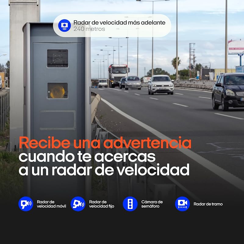 Co-Driver 1 – Alertas de Perigo em Tempo Real | Sem subscrição | Bateria de Lítio 3V de Longa Duração | Compatível com Apple CarPlay e Android Auto