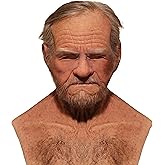 Latex Old Man Mask Halloween Realistic Human Full Head Mask for Halloween Carnival Costume Party
