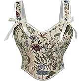 SCARLET DARKNESS Corset Tops for Women Sweetheart Neckline Floral Corset with Zipper Size 6-18